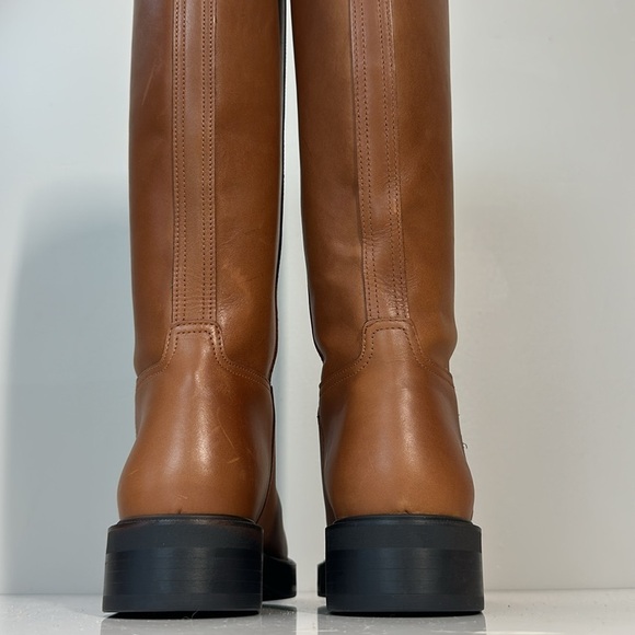NWT Mango Tall Leather Riding Boots Size 6.5 - Picture 6 of 15